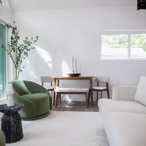 Living room seating areas.