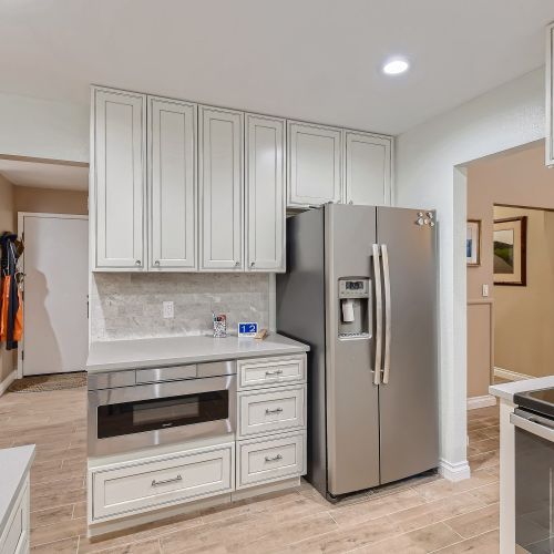 New stainless steel appliances and plenty of countertop space only help to increase the fun and convenience of any cooking experience.