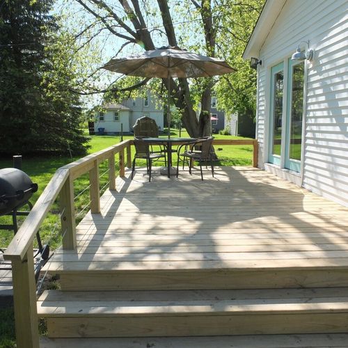 Exterior:  another view of the deck