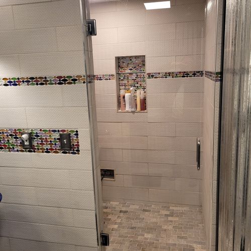 Bathroom #2 (first floor):  very cute and artsy full bathroom on the first floor with a walk-in shower.