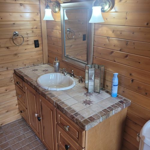 Bathroom #2: the beautiful sink in the upstairs bathroom