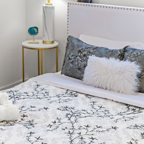 Sink into bed and unwind with plush comfort designed for deep relaxation.