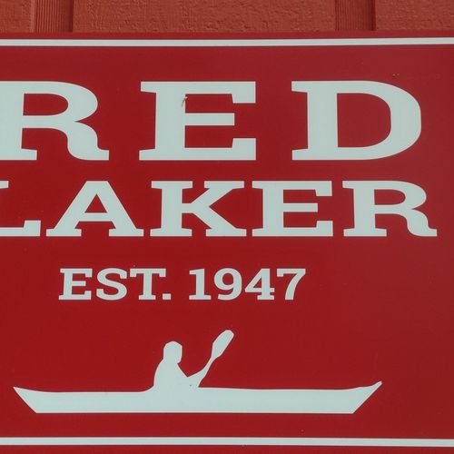 Area photos:  the red laker sign