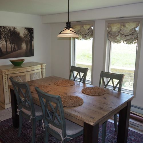Dining area:  the home has a lovely dining area with seating for 4 adults.