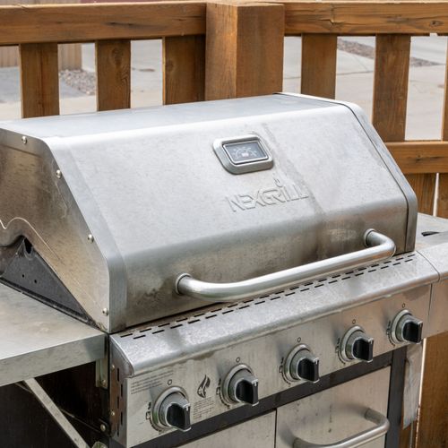 Grill station ready for cookouts and good times.