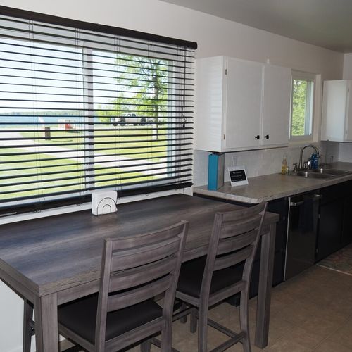 Dining area:  the home has a cute little dining area next to the kitchen that also a good view of manistee lake.