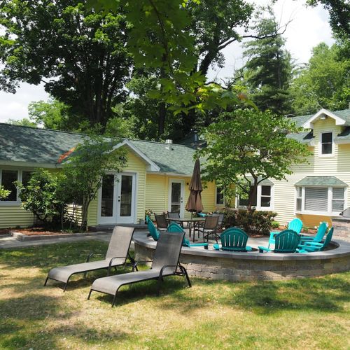 Overview:  the front of the house in the summer.