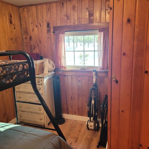 Bedroom #2:  features a twin-on-full bunk bed, which allows 3 people to sleep in the room. Also includes a dresser and mirror.