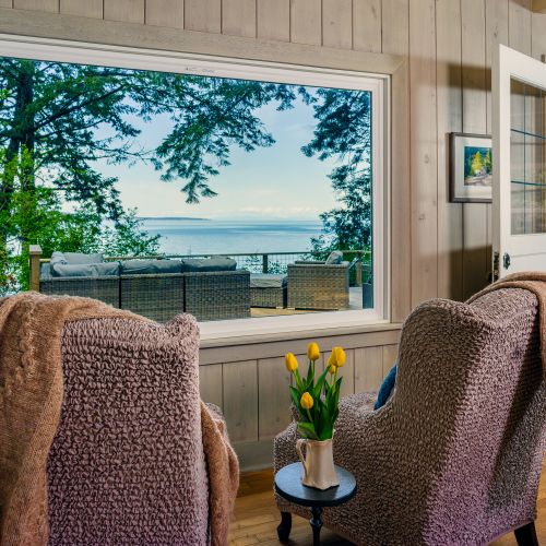 The morning recliners and cup of coffee....its the perfect spot to start your day.