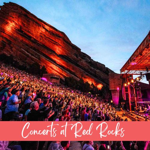 Only a short drive to red rocks amphitheatre, where the views and concerts never disappoint!