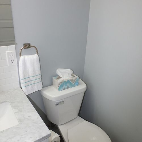 Bathroom (downstairs):  another angle, showing the toilet.