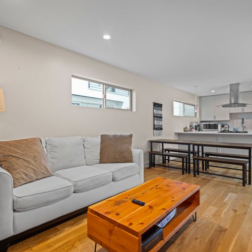 Cozy living room to spread out and watch your favorites.