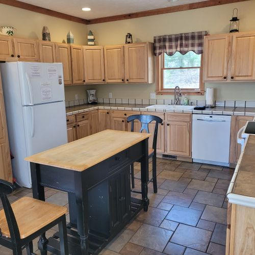 Kitchen:  the home has a large and beautiful kitchen with all appliances including a dishwasher.