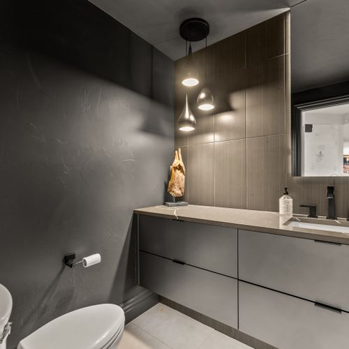 Minimalist luxury—crisp lines, matte black hardware, pure peace.