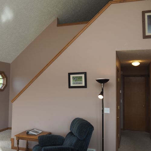 Loft:  this is the stairway from the living room up to the loft area.