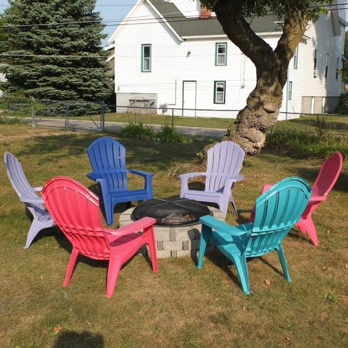 Overview:  the large yard and bonfire ring.