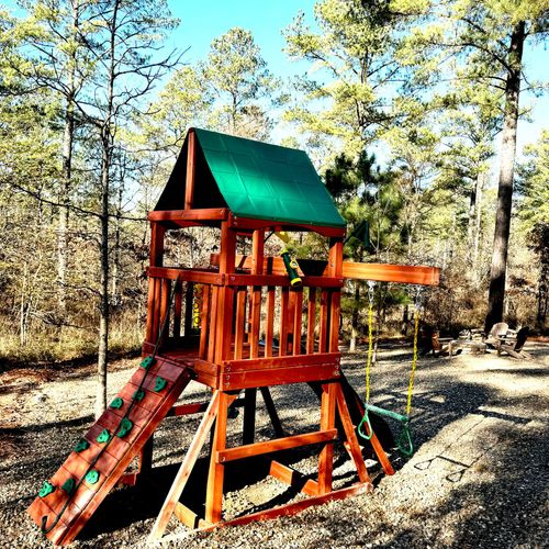 Custom playscape in the back yard!
