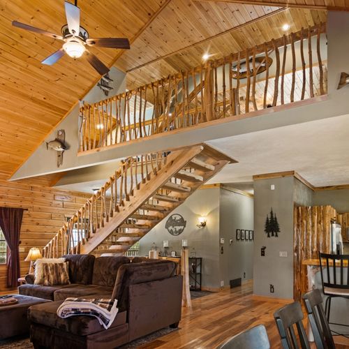 Loft:  stairs going up to the loft area.