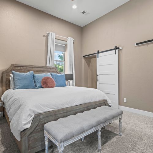 Minimalist design and a soft, restful mattress.