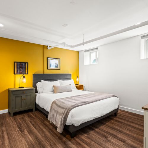 Thoughtfully organized spaces with soft bedding and uncluttered comfort