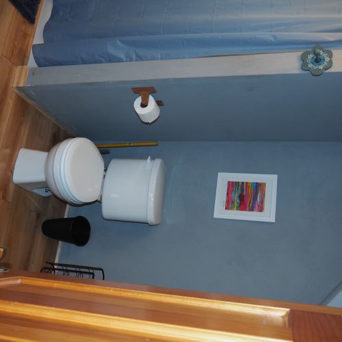 Bathroom #1 (main floor):  full en suite bathroom for bedroom #1.