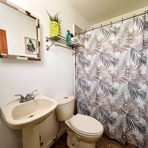 Sparkling clean bathroom with a fresh design.