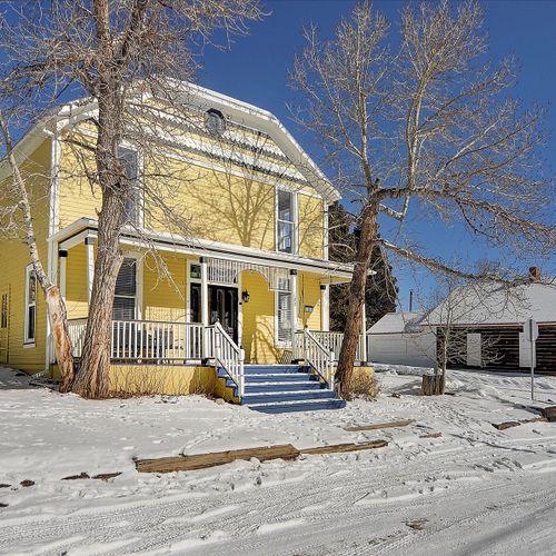 The exterior of the charles house is more original to its 1888 look.