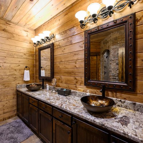 Double vanity in the private bathroom.