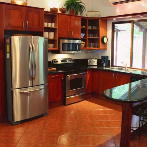 The kitchen is fully equipped