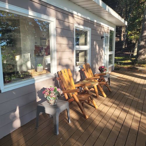 EXTERIOR:  Another view of the gorgeous backyard deck