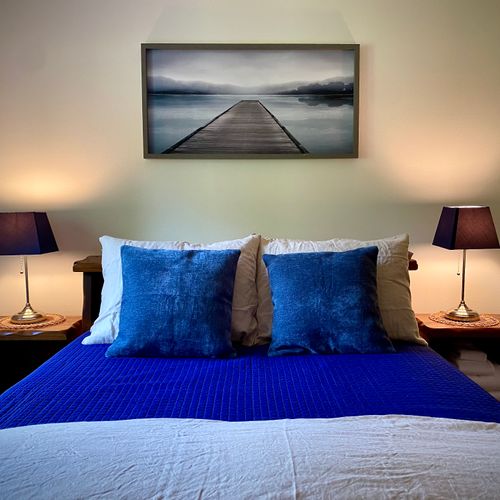 Quality linens and comfortable beds.  Each bedroom has it's own bathroom!