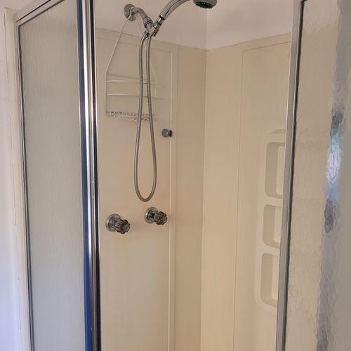Bathroom:  full bathroom with a walk-in shower