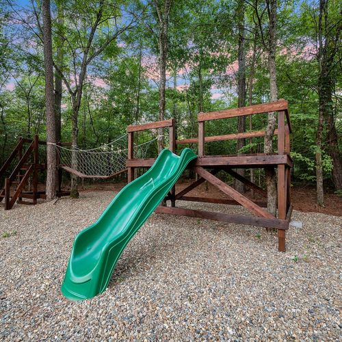 Custom playscape in the backyard.