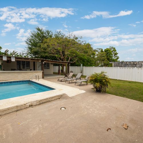 Exclusive, relaxing pool area for sunbathing.