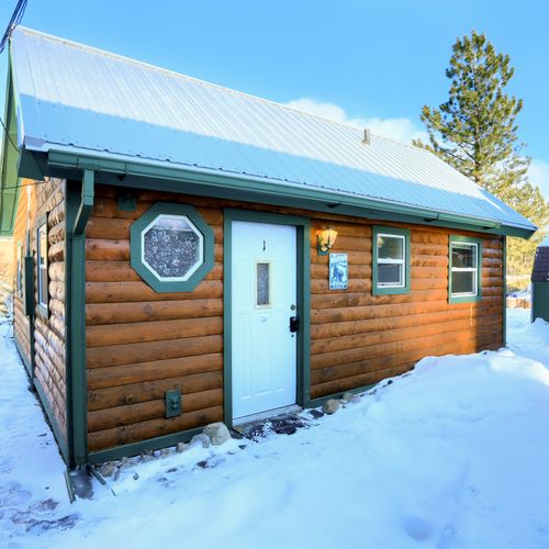 Our cabins offer a great mountain getaway with lake views.