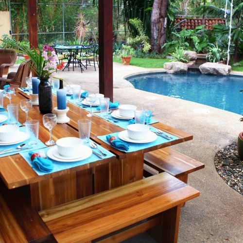 Outside dining area
