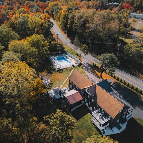 The backyard from above