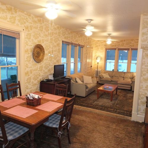 Dining area:  the cottage has a cute dining area with a dining table and seating for 6 adults.