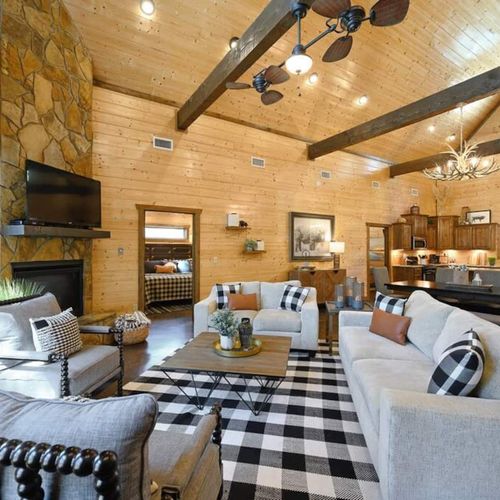 The open floor plan is inviting and perfect for entertaining!