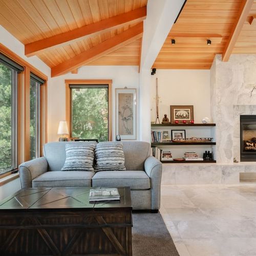 Two living room couches pull out to full-sized beds for extra sleeping space.  A desk and chair are provided for remote work with excellent WiFi (50+mbps)