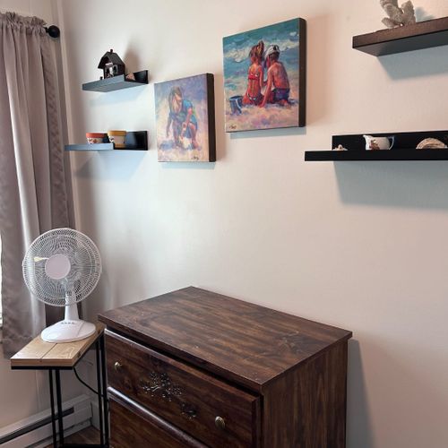 Bedroom #2:  features a twin-on-full bunk bed, ceiling fan, and dresser.