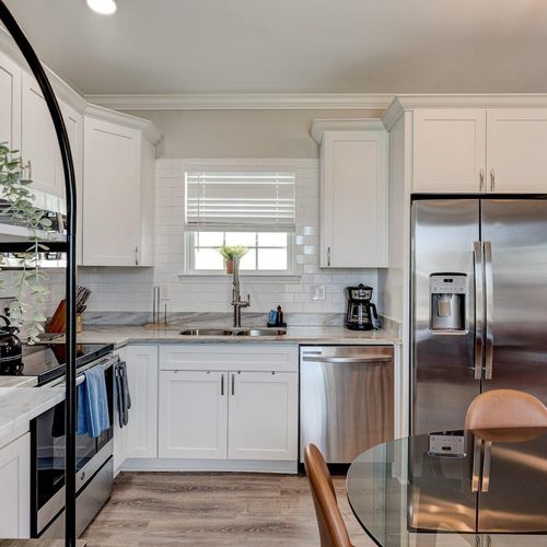 Bright, functional kitchen space ready for home-cooked meals.