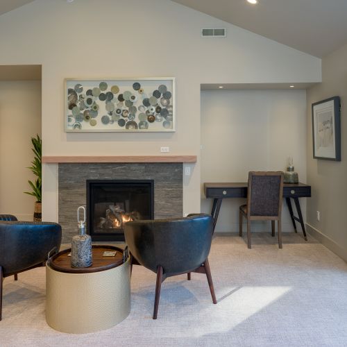 Private desk and reading area in the Main Suite.