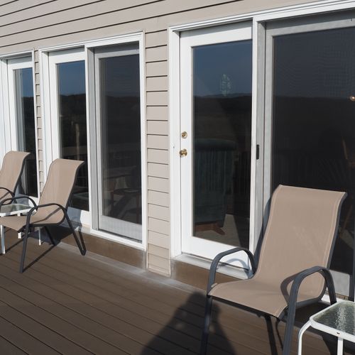 Exterior:  another view of the deck.