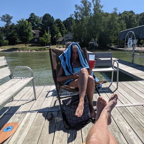 Exterior:  enjoying the huge private dock!