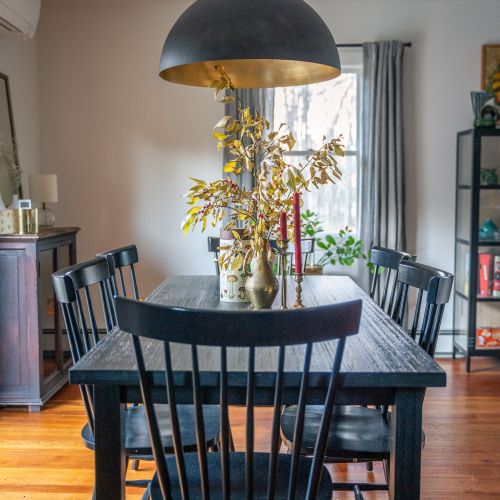 the light filled dining area