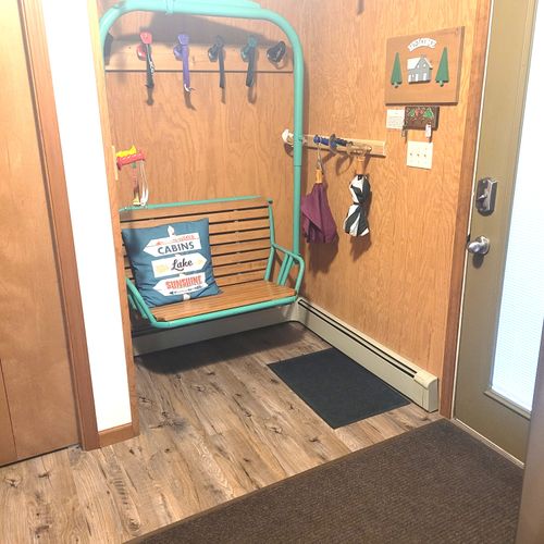FRONT FOYER:  The entry of the home which leads into the kitchen area.  Includes an adorable ski lift!