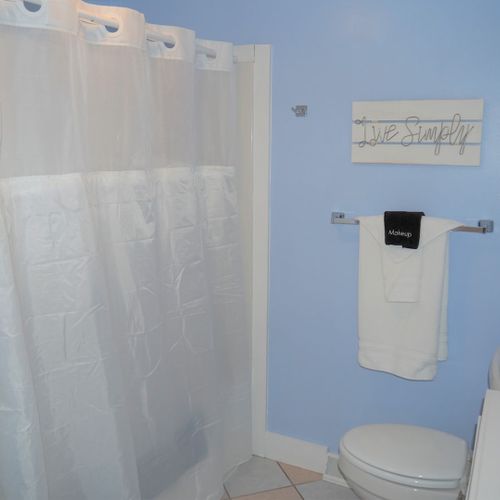Bathroom #1:  full bathroom on the main floor.