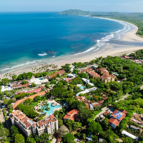 Tamarindo and Playa grande separated by the estuary, the Baulas National Park