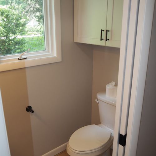 Bathroom #3 (first floor):  half-bathroom on the main floor. Located inside the laundry room.